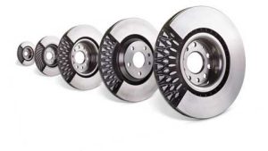 Cross section of 2-piece floating iron rotors Performance Brake Systems